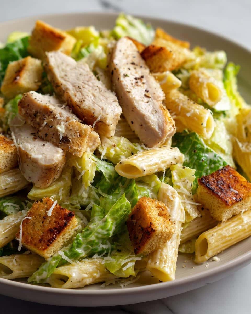 15-Minute Chicken Caesar Pasta Salad - Creamy & Crunchy Bliss 6 Chicken Caesar Pasta Salad - detail 1