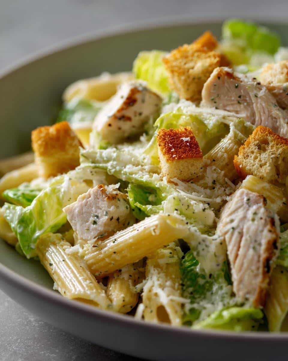 15-Minute Chicken Caesar Pasta Salad - Creamy & Crunchy Bliss 7 Chicken Caesar Pasta Salad - detail 2