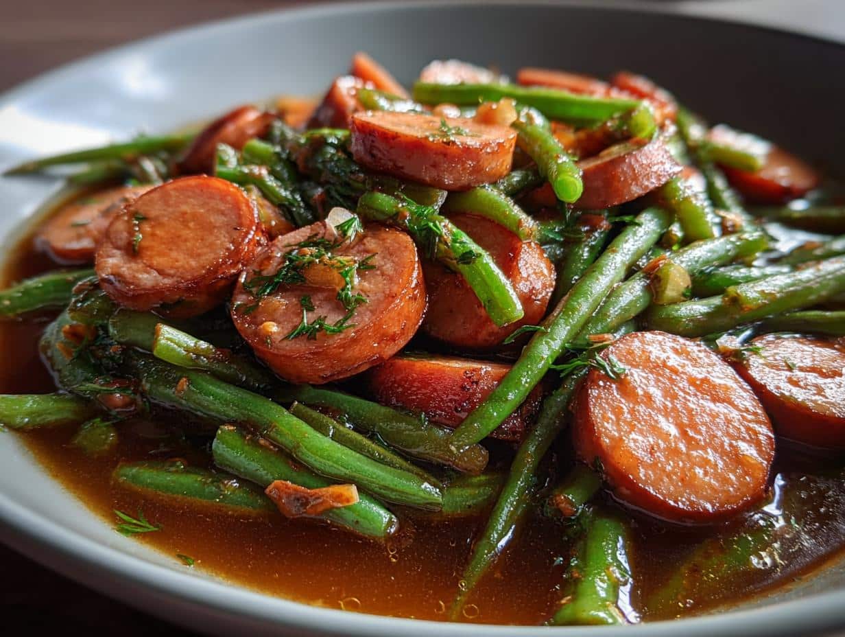 Irresistible Crockpot Kielbasa and Green Beans Recipe You Need!