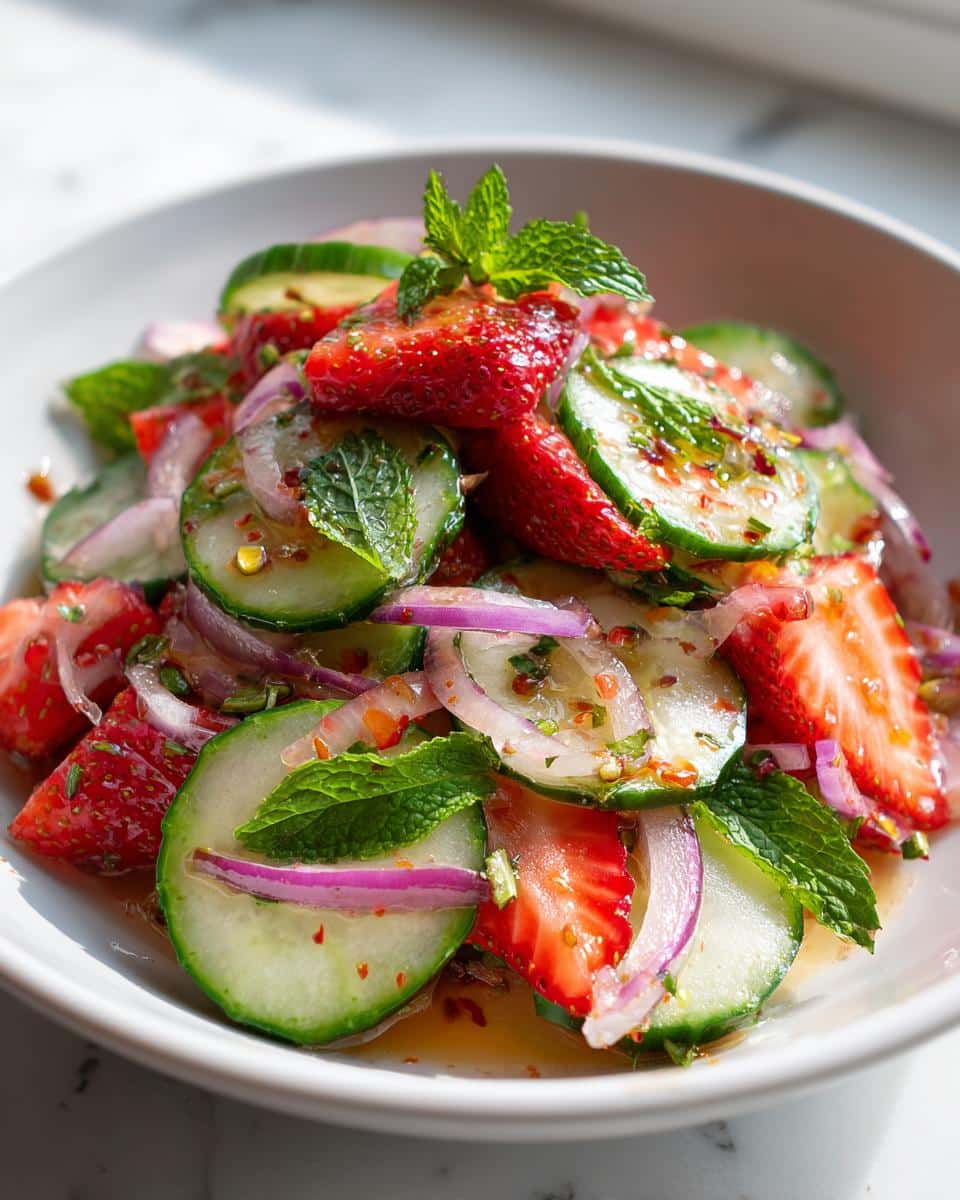 15-Minute Cucumber Strawberry Salad: The Ultimate Summer Refreshment 6 Cucumber Strawberry Salad - detail 1