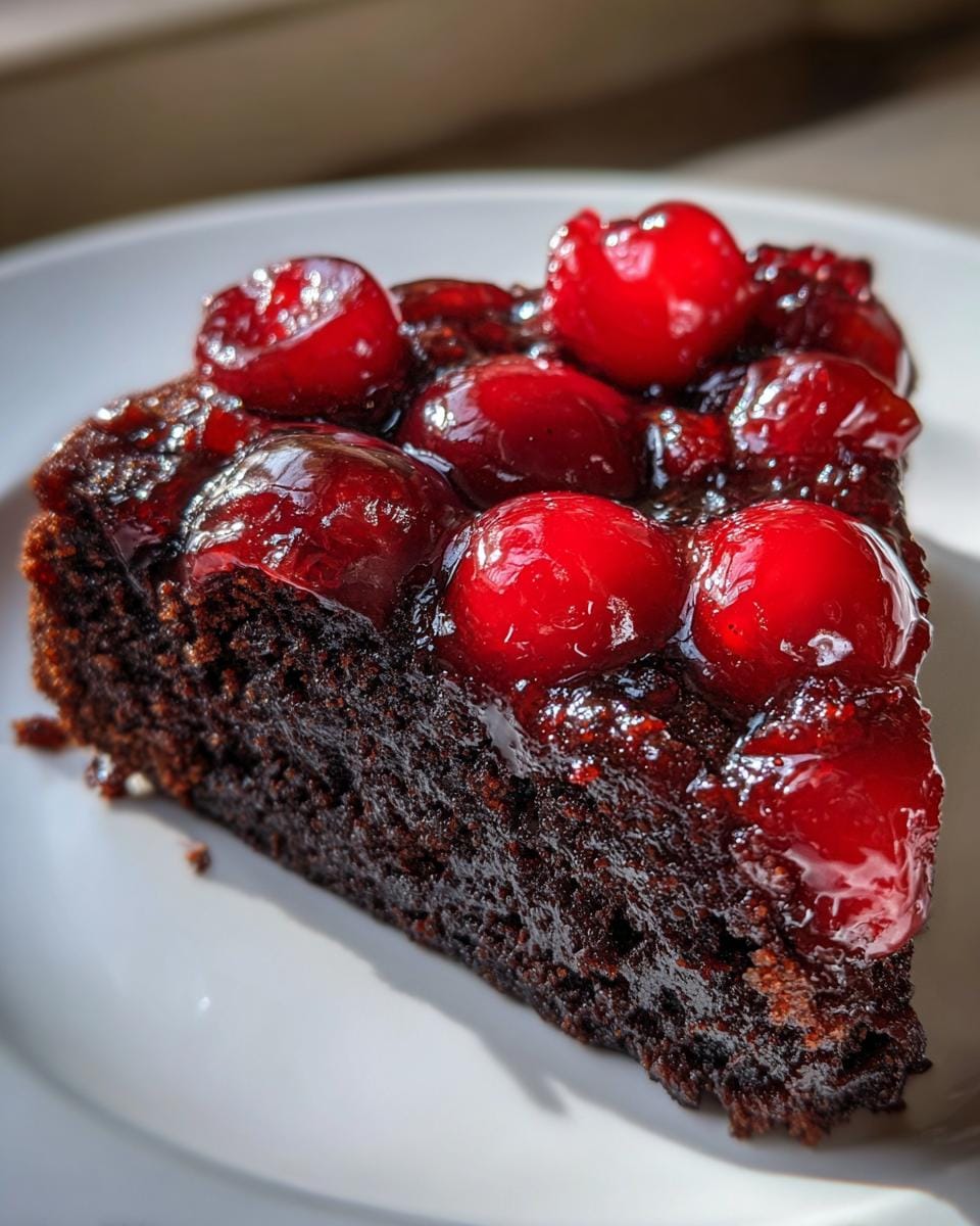 40-Minute Decadent Chocolate Cherry Upside Down Cake Bliss 6 Decadent Chocolate Cherry Upside Down Cake - detail 1