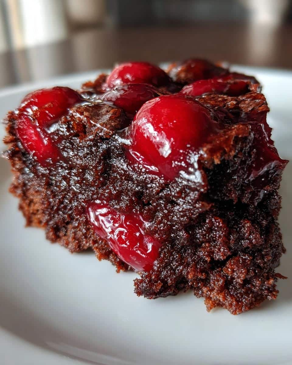 40-Minute Decadent Chocolate Cherry Upside Down Cake Bliss 8 Decadent Chocolate Cherry Upside Down Cake - detail 3
