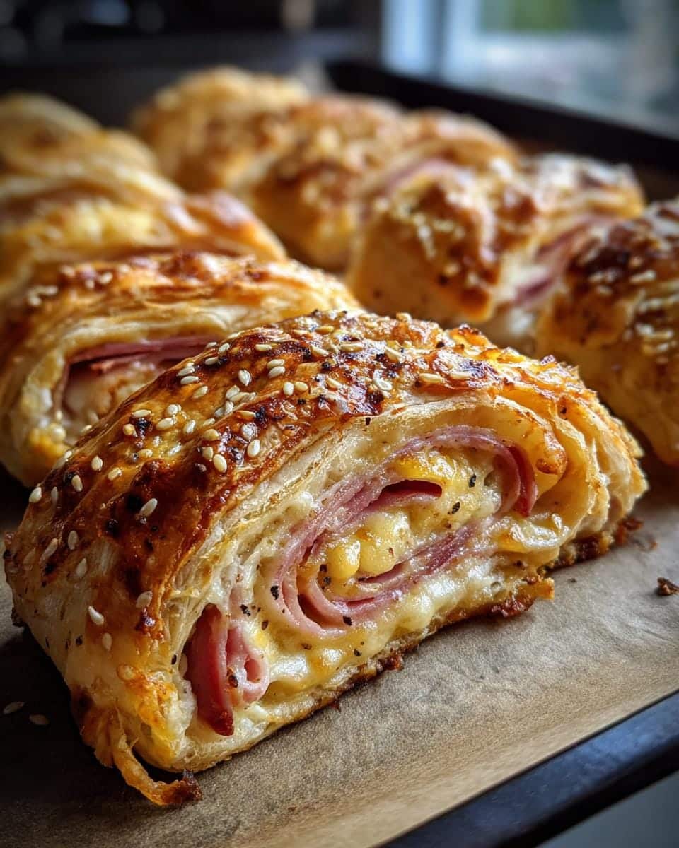 6-Ingredient Easy Baked Ham And Cheese Pinwheels (Irresistible!) 6 Easy Baked Ham And Cheese Pinwheels (6 Ingredients!) - detail 1