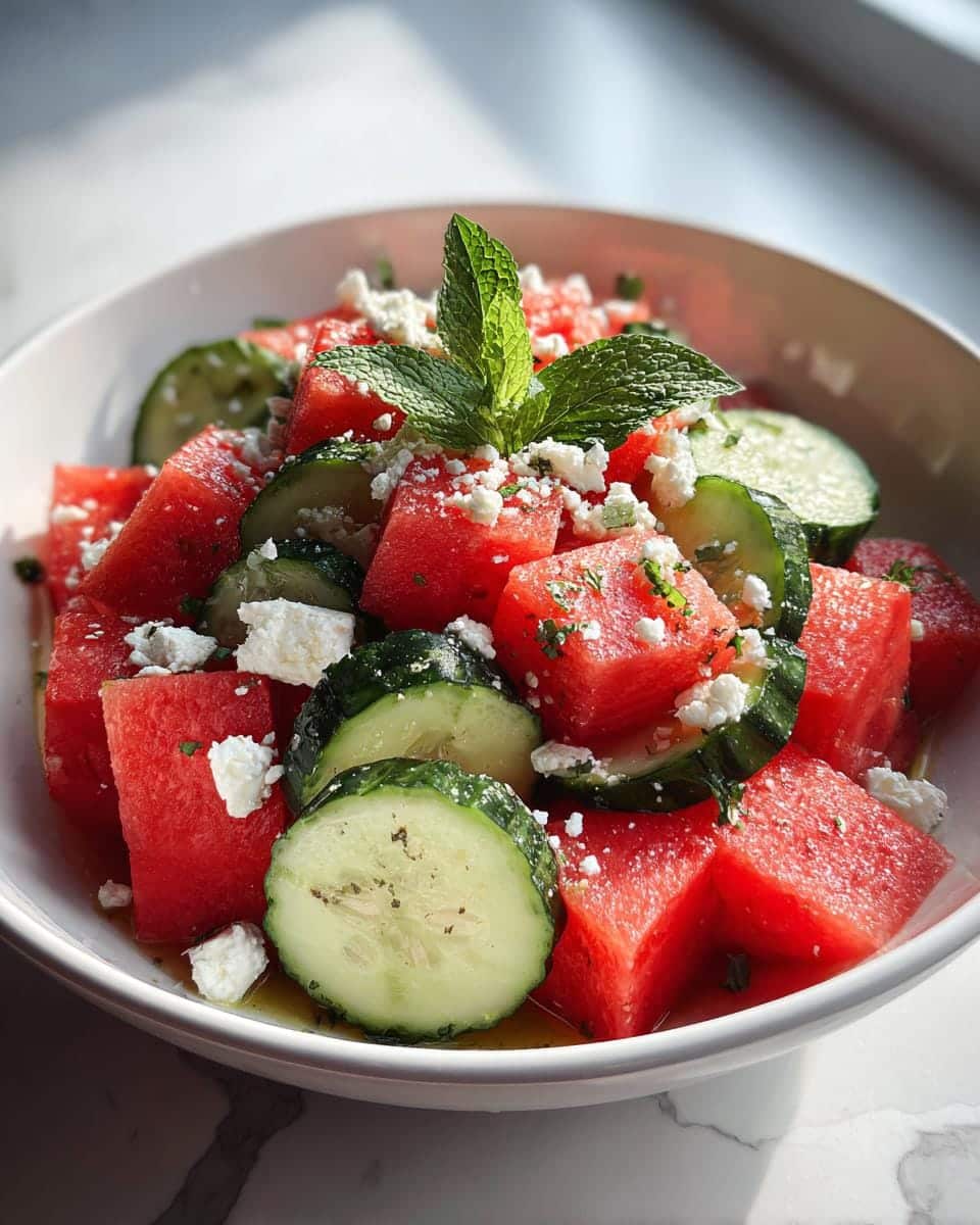 Ultimate Feta Watermelon Cucumber Salad - 15-Minute Bliss! 7 Feta Watermelon Cucumber Salad - detail 1