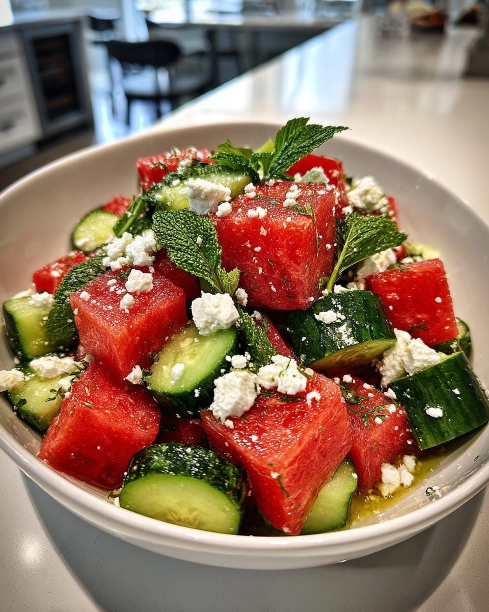 Ultimate Feta Watermelon Cucumber Salad - 15-Minute Bliss! 8 Feta Watermelon Cucumber Salad - detail 2