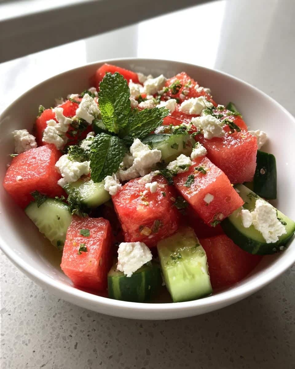 Ultimate Feta Watermelon Cucumber Salad - 15-Minute Bliss! 10 Feta Watermelon Cucumber Salad - detail 4