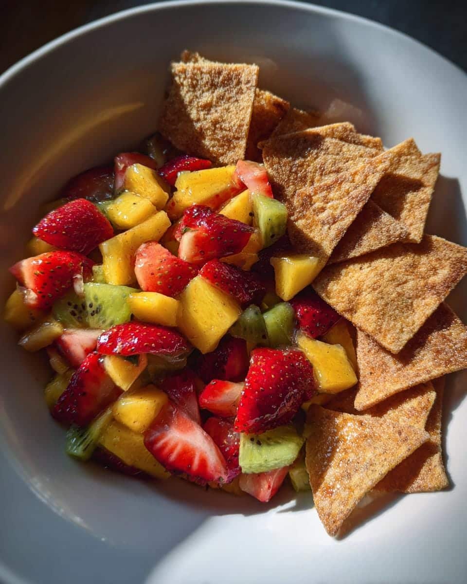 Devour 10-Minute Fruit Salsa with Cinnamon Tortilla Chips Bliss 9 Fruit Salsa with Cinnamon Tortilla Chips - detail 3