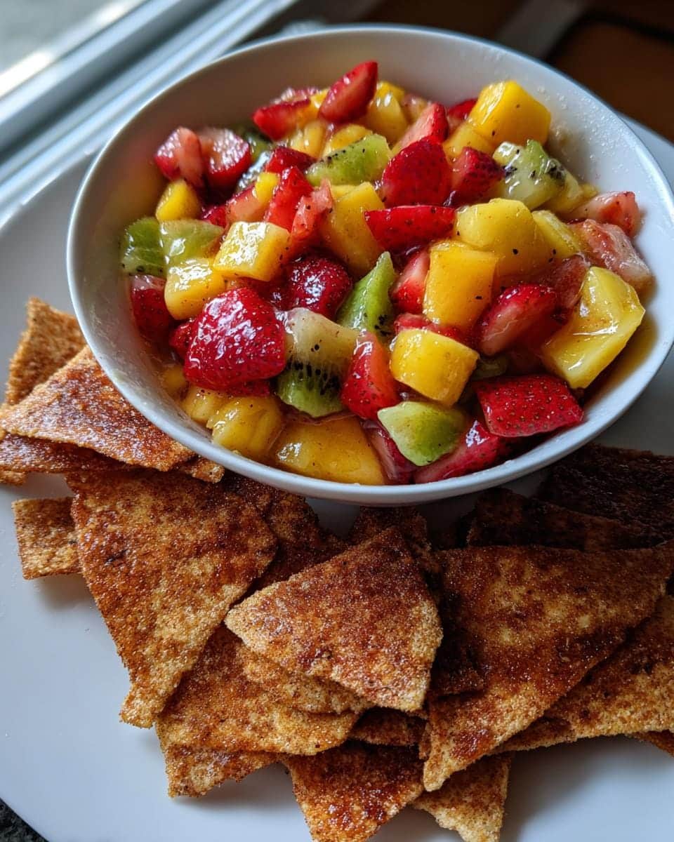 Devour 10-Minute Fruit Salsa with Cinnamon Tortilla Chips Bliss 10 Fruit Salsa with Cinnamon Tortilla Chips - detail 4