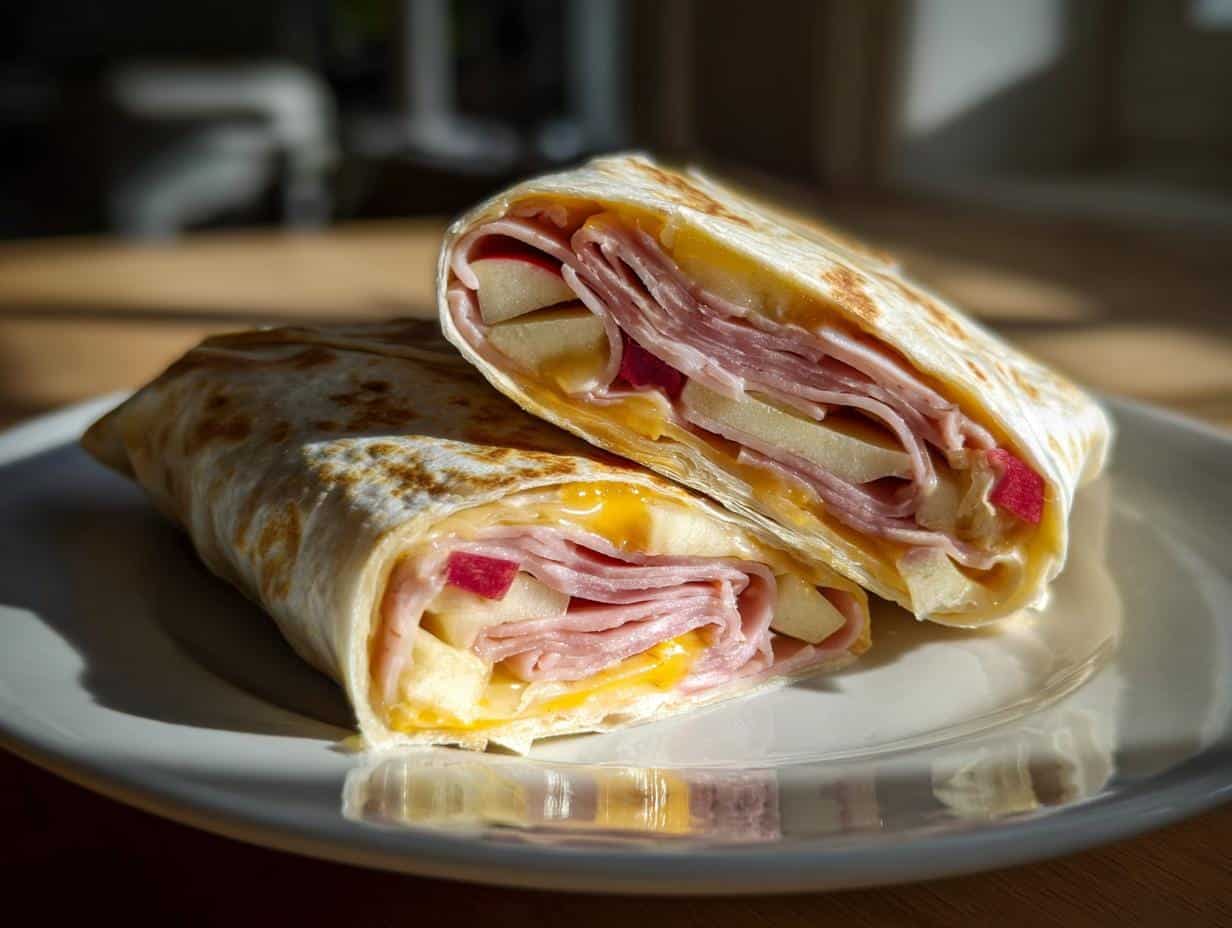 5-Minute Ham, Apple & Cheese Wraps Your Kids Will Devour