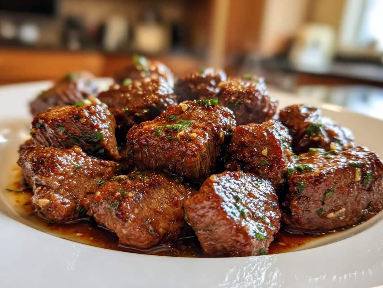 35g High Protein Slow Cooker Garlic Butter Beef Bites