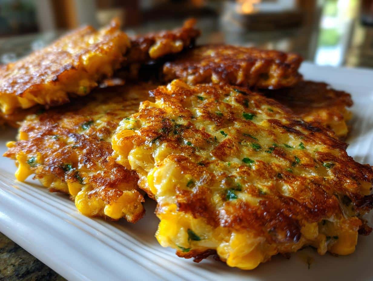 17-Minute Irresistibly Crispy Cheesy Corn Fritters Heaven