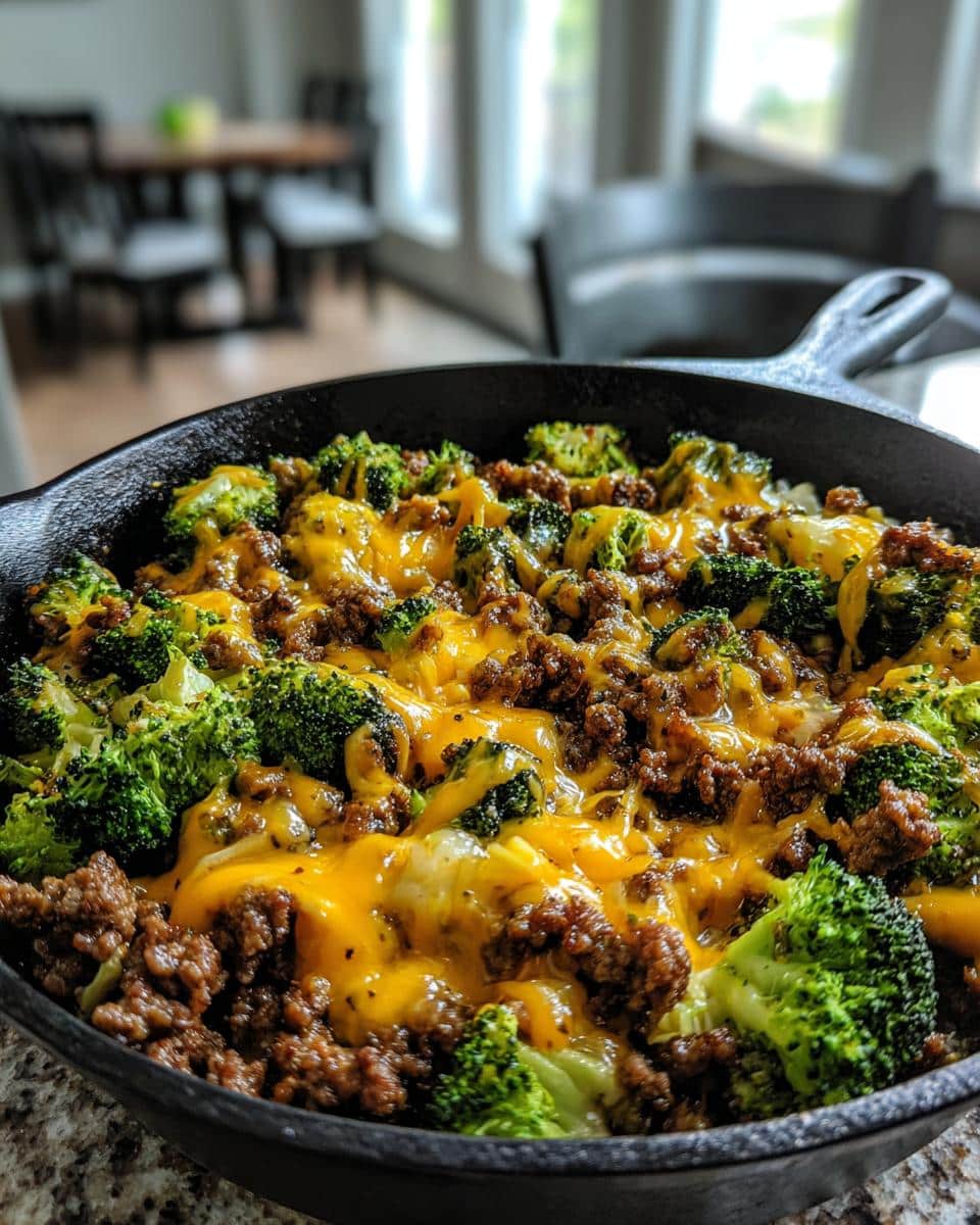 20-Minute Keto Hamburger Broccoli Skillet - Insanely Easy & Cheesy 6 Keto Hamburger Broccoli Skillet - detail 1