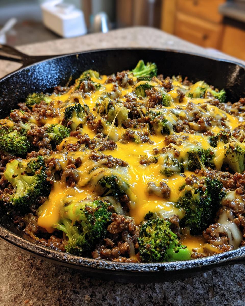 20-Minute Keto Hamburger Broccoli Skillet - Insanely Easy & Cheesy 7 Keto Hamburger Broccoli Skillet - detail 2