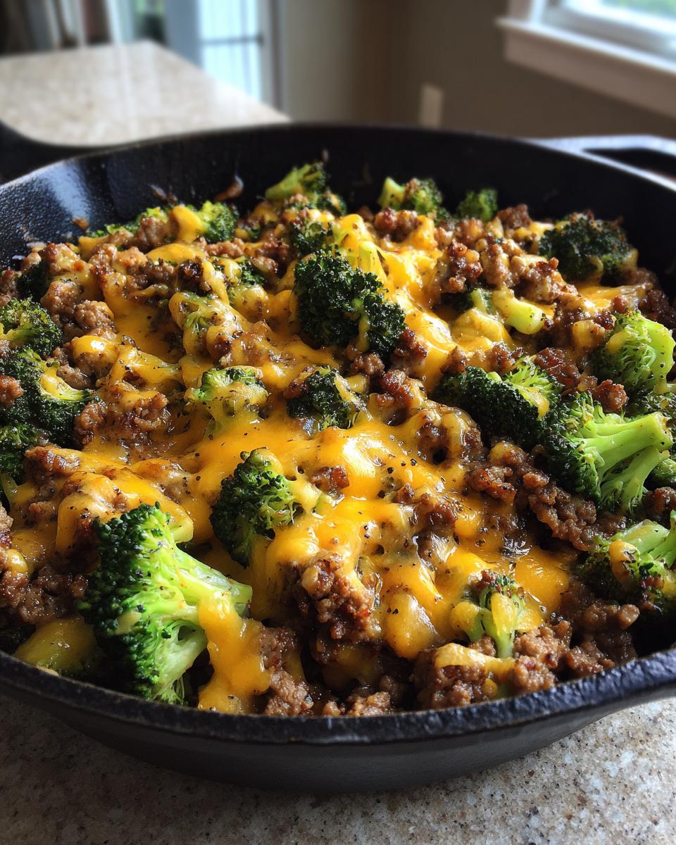 20-Minute Keto Hamburger Broccoli Skillet - Insanely Easy & Cheesy 8 Keto Hamburger Broccoli Skillet - detail 3