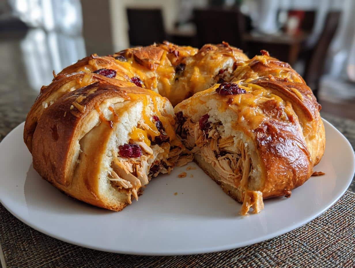 Turkey Cranberry Crescent Ring: 15-Minute Holiday Showstopper