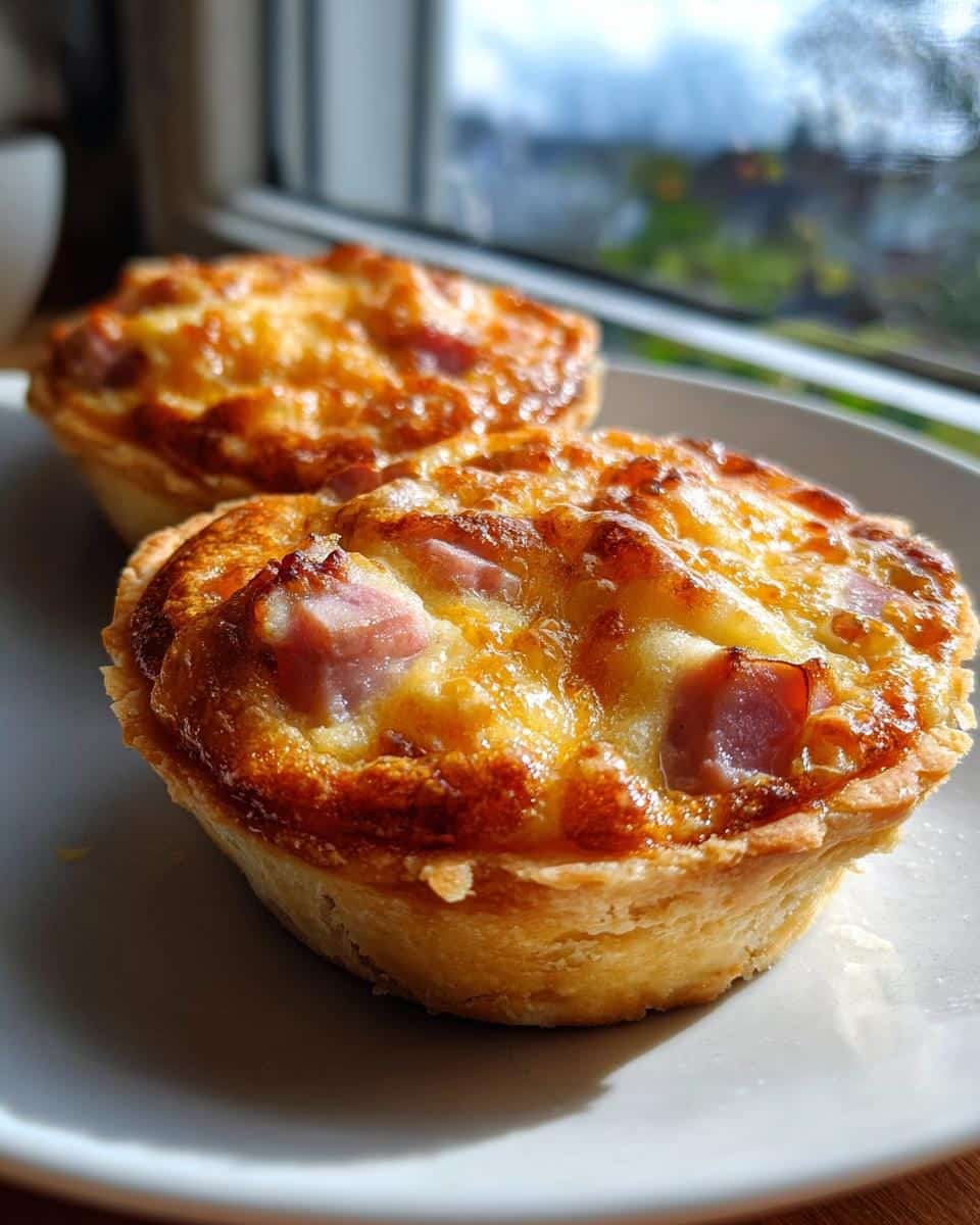 35-Minute Mini Ham & Cheese Quiches: Irresistible Bite-Sized Bliss 8 Mini Ham & Cheese Quiches - detail 3
