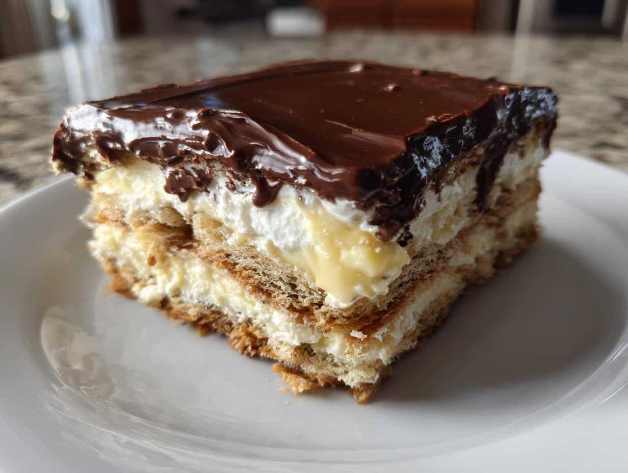 15-Minute No-Bake Eclair Cake That’s Irresistibly Creamy