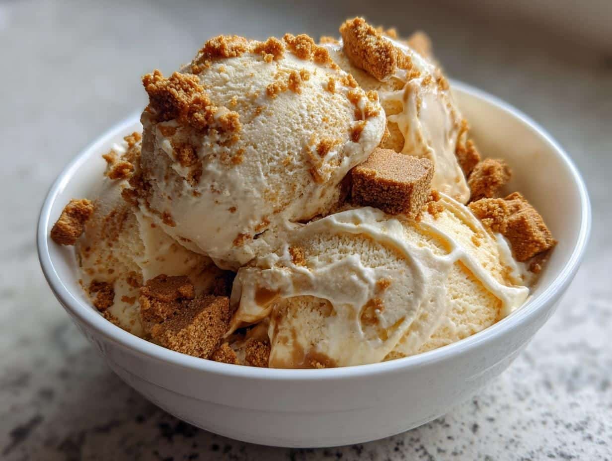 Irresistible No-Churn Biscoff Ice Cream in 6 Hours