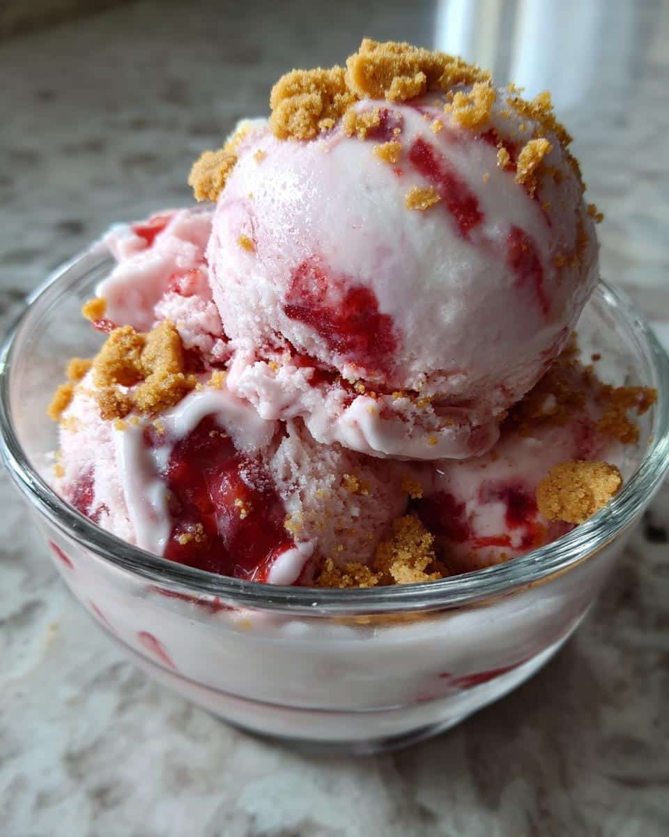 No-Churn Strawberry Cheesecake Ice Cream in 20 Minutes 7 No-Churn Strawberry Cheesecake Ice Cream - detail 2