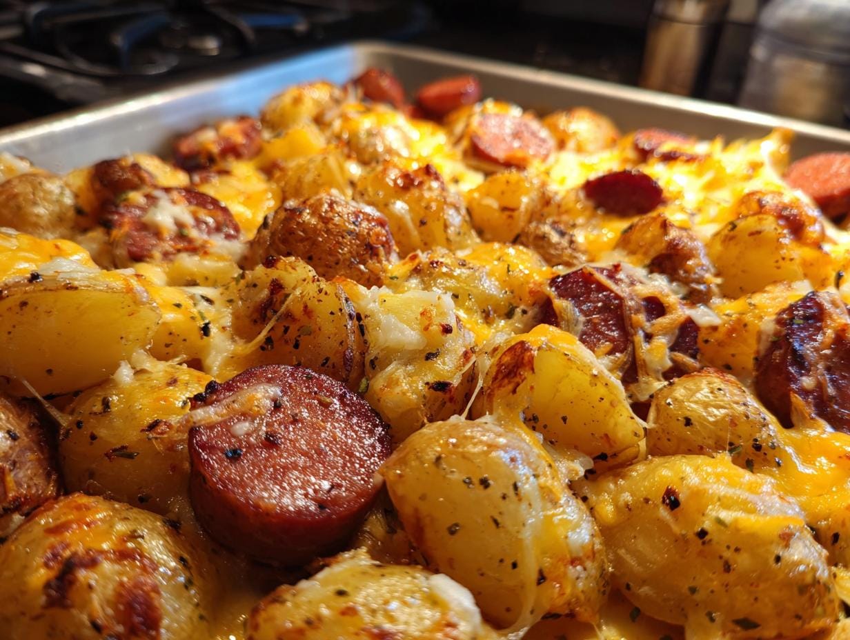 One-Pan Cheesy Ranch Potatoes and Sausage: A Crowd-Pleasing Gem