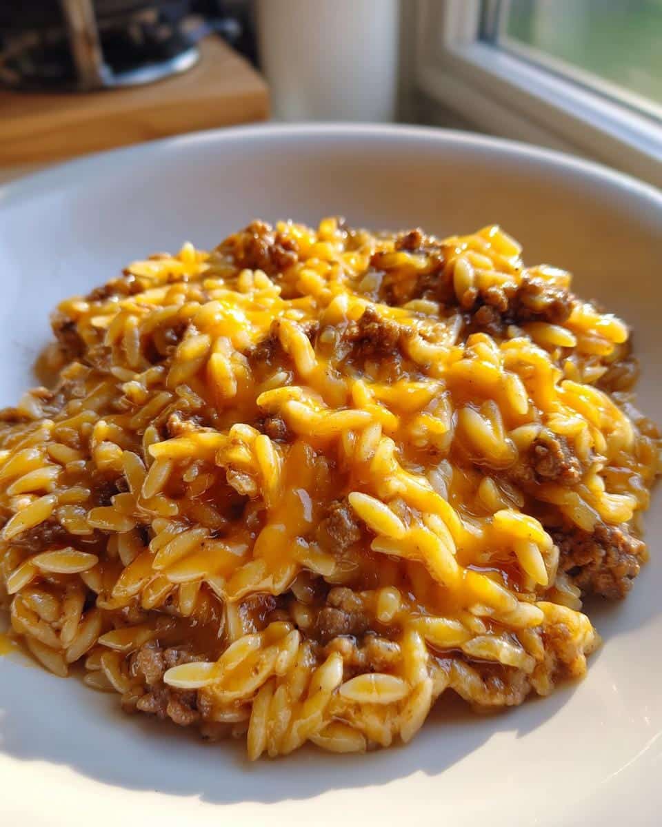 Savory One-Pot Cheeseburger Orzo Skillet in 30 Minutes! 6 One-Pot Cheeseburger Orzo Skillet - detail 1