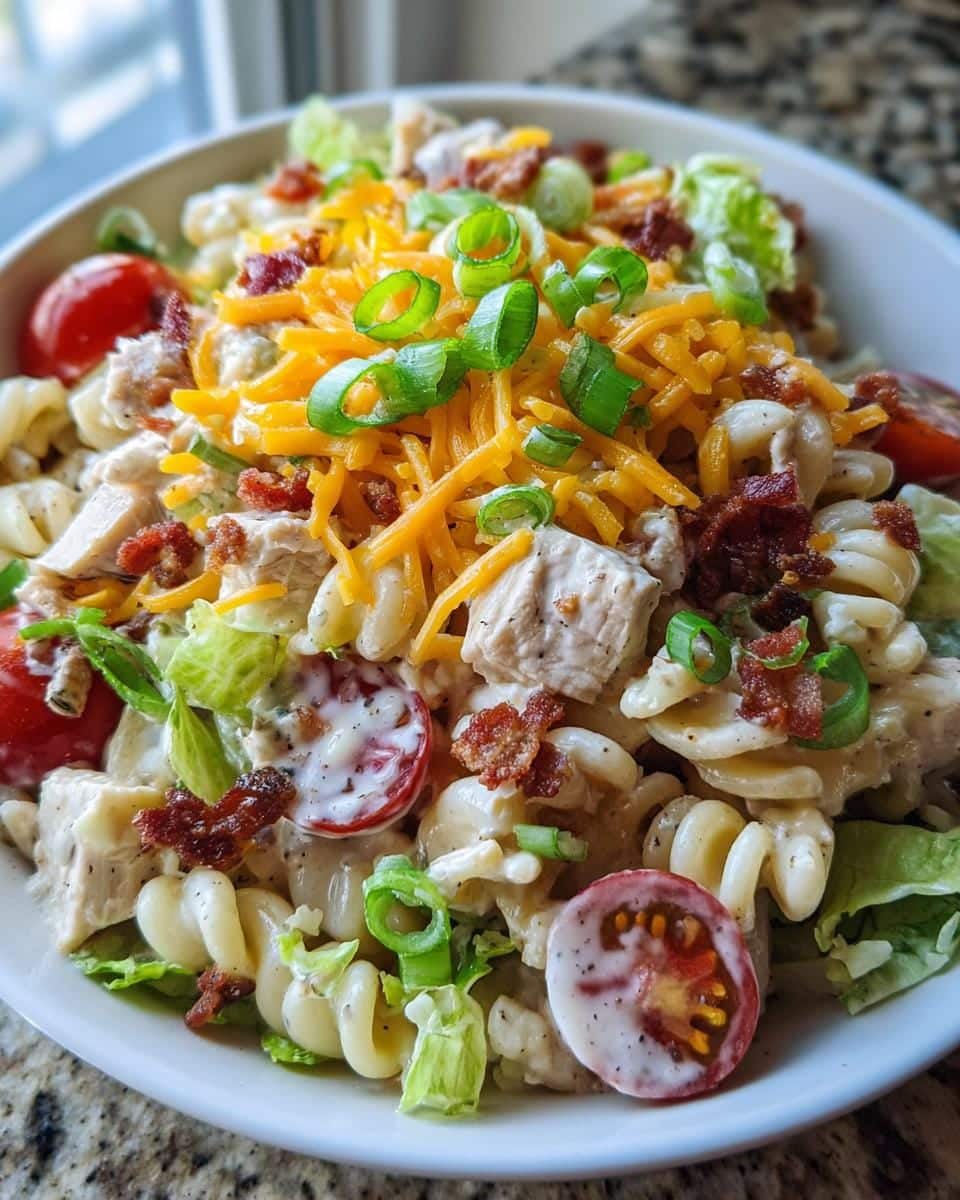 25g Protein-Packed Chicken Ranch BLT Pasta Salad You'll Crave 6 Protein-Packed Chicken Ranch Blt Pasta Salad - detail 1
