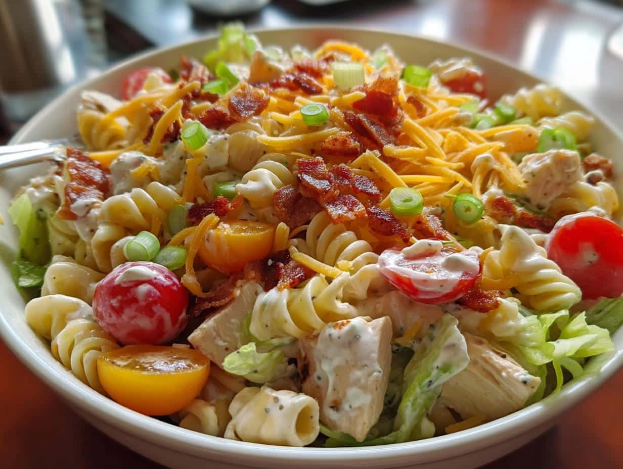 25g Protein-Packed Chicken Ranch BLT Pasta Salad You’ll Crave