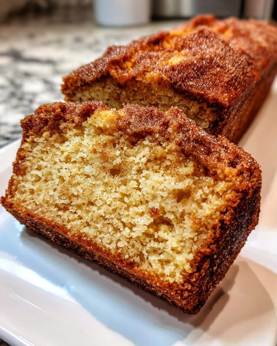 Spiced Apple Cider Donut Loaf with a Cinnamon Sugar Crust - detail 1