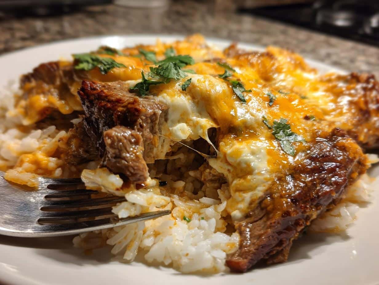 Irresistible 30-Minute Steak Queso Rice Recipe