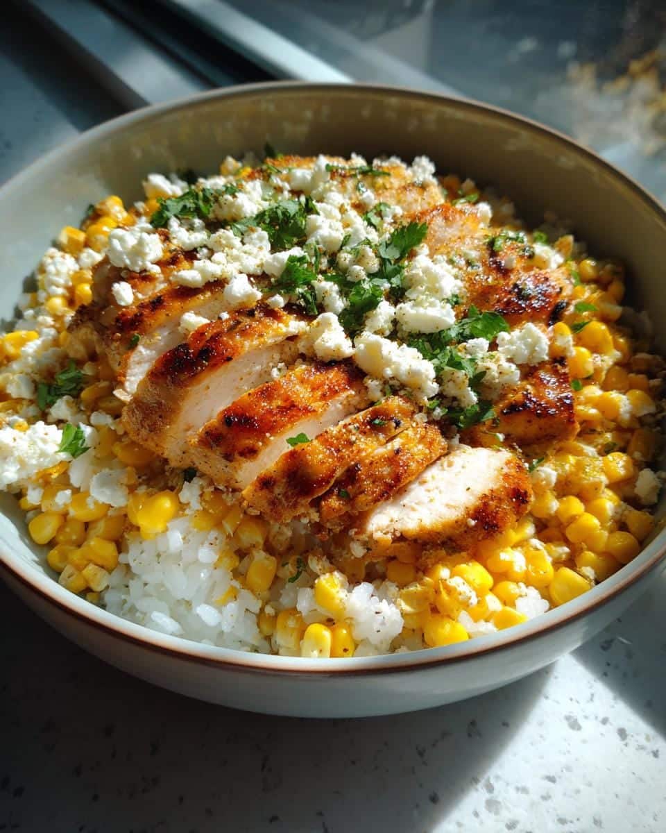 Street Corn Chicken Rice Bowl Recipe in Just 20 Minutes - Blissful! 6 Street Corn Chicken Rice Bowl - detail 2