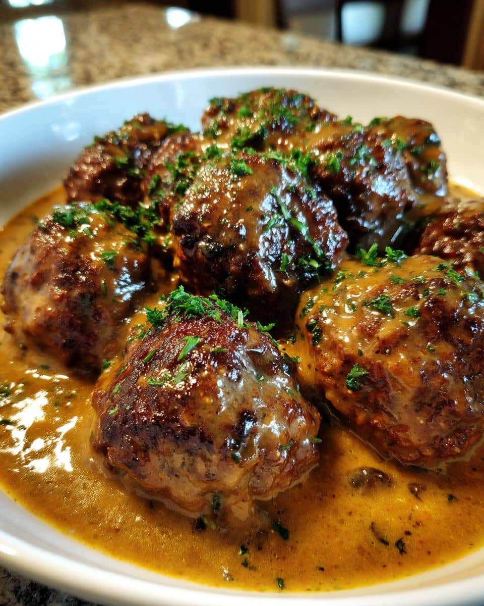 Tasty Slow Cooker Salisbury Steak Meatballs Recipe - detail 1