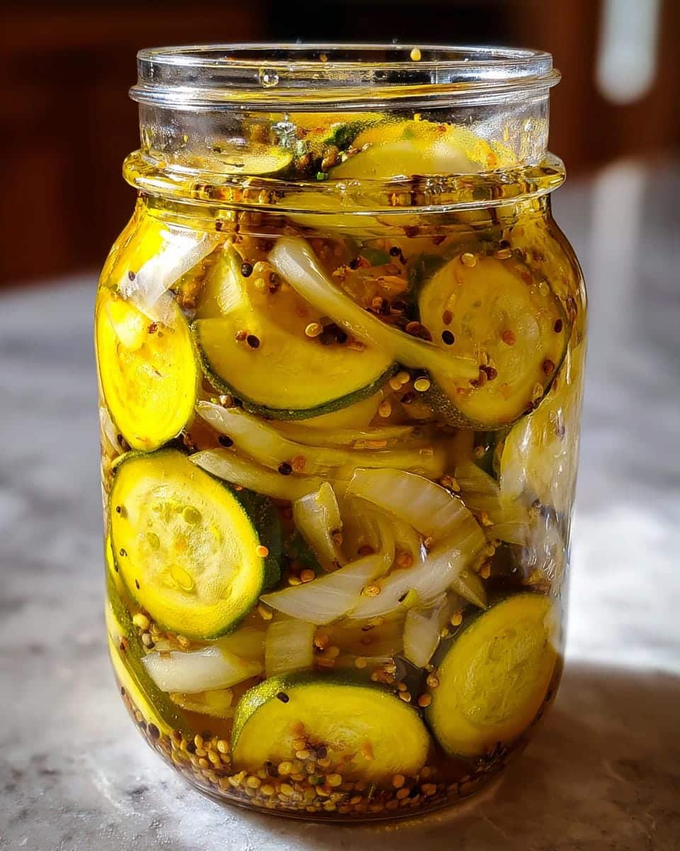Tangy Yellow Squash Pickles Recipe with a Crowd-Pleasing Crunch 9 Yellow Squash Pickles - detail 3