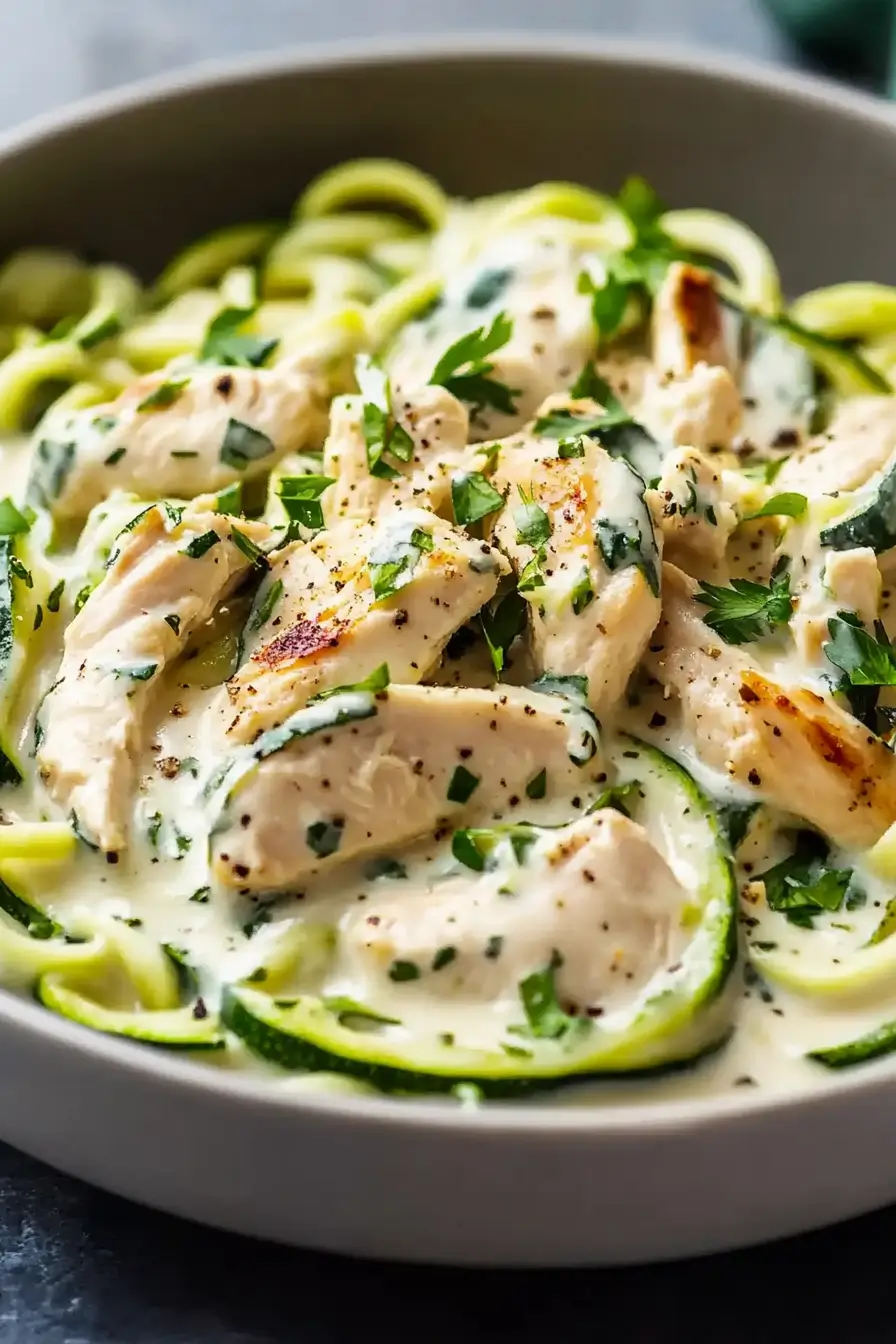 Zucchini Noodle Chicken Alfredo: A Low-Carb Comfort Classic