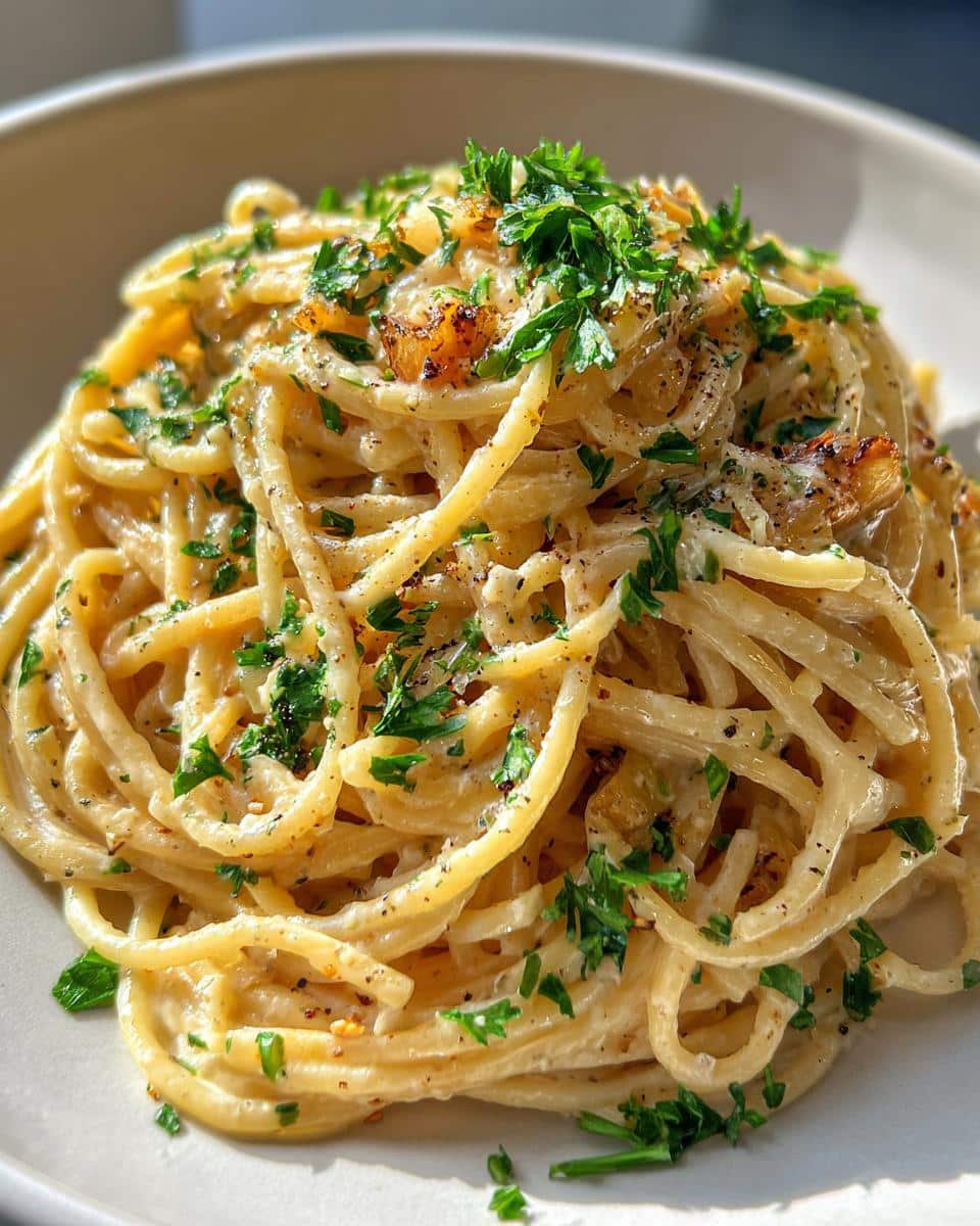 15-Minute Creamy Garlic Pasta: Irresistibly Easy & Delicious 5 15-Minute Creamy Garlic Pasta. - detail 1