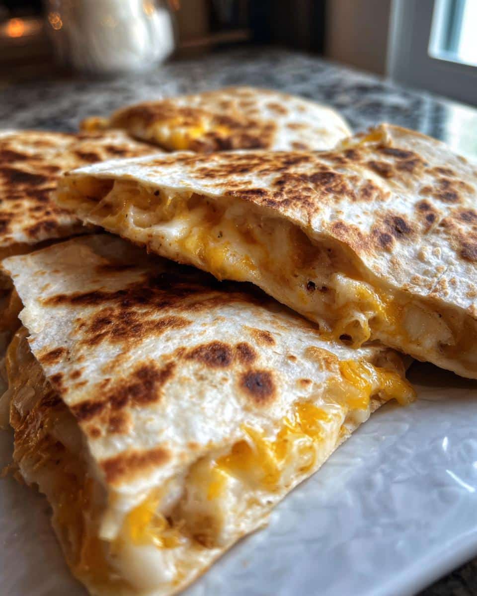 10-Minute Apple and Cheddar Quesadillas - Crispy Bliss! 4 Apple and Cheddar Quesadillas - detail 1