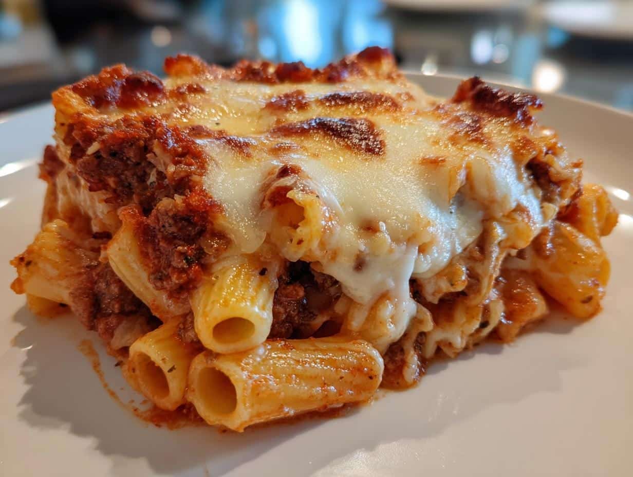 Irresistible Baked Rigatoni with Meat Sauce in 45 Minutes