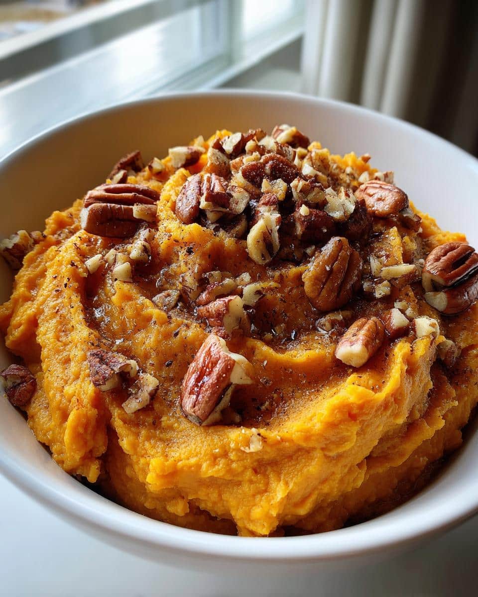 Irresistible Brown Butter Mashed Sweet Potatoes with Pecans 9 Brown Butter Mashed Sweet Potatoes with Pecans - detail 3