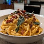 30-Minute Brown Butter Pumpkin Alfredo Pasta Will Wow You 11 Brown Butter Pumpkin Alfredo Pasta with Crispy Pancetta