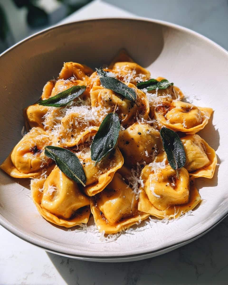 15-Minute Brown Butter Pumpkin Tortellini That Feels Gourmet 5 Brown Butter Pumpkin Tortellini with Sage and Parmesan - detail 1