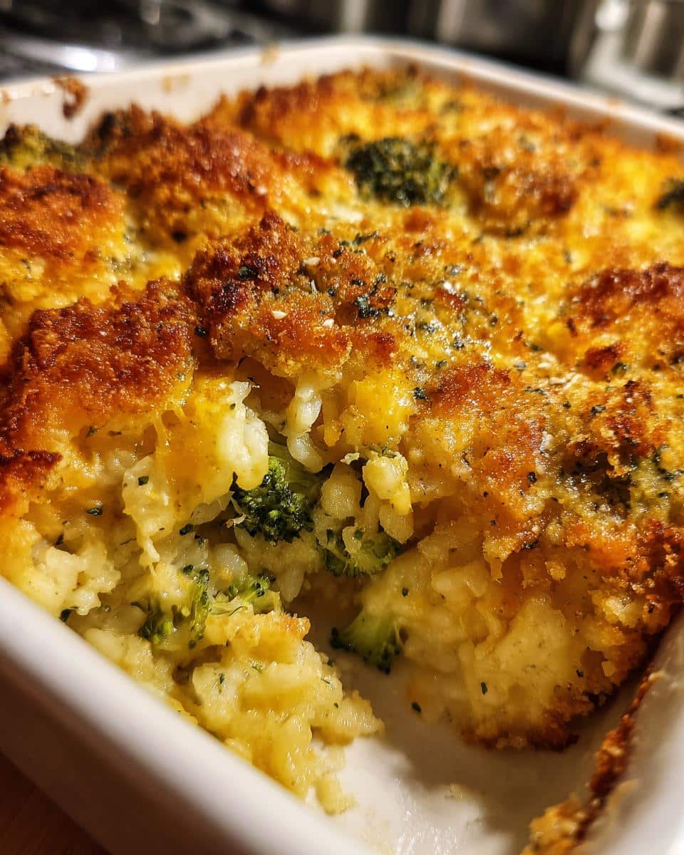 35-Minute Cheesy Broccoli Rice Casserole with Crispy Topping Magic 5 Cheesy Broccoli Rice Casserole with Crispy Topping - detail 1
