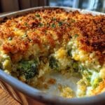 35-Minute Cheesy Broccoli Rice Casserole with Crispy Topping Magic 7 Cheesy Broccoli Rice Casserole with Crispy Topping
