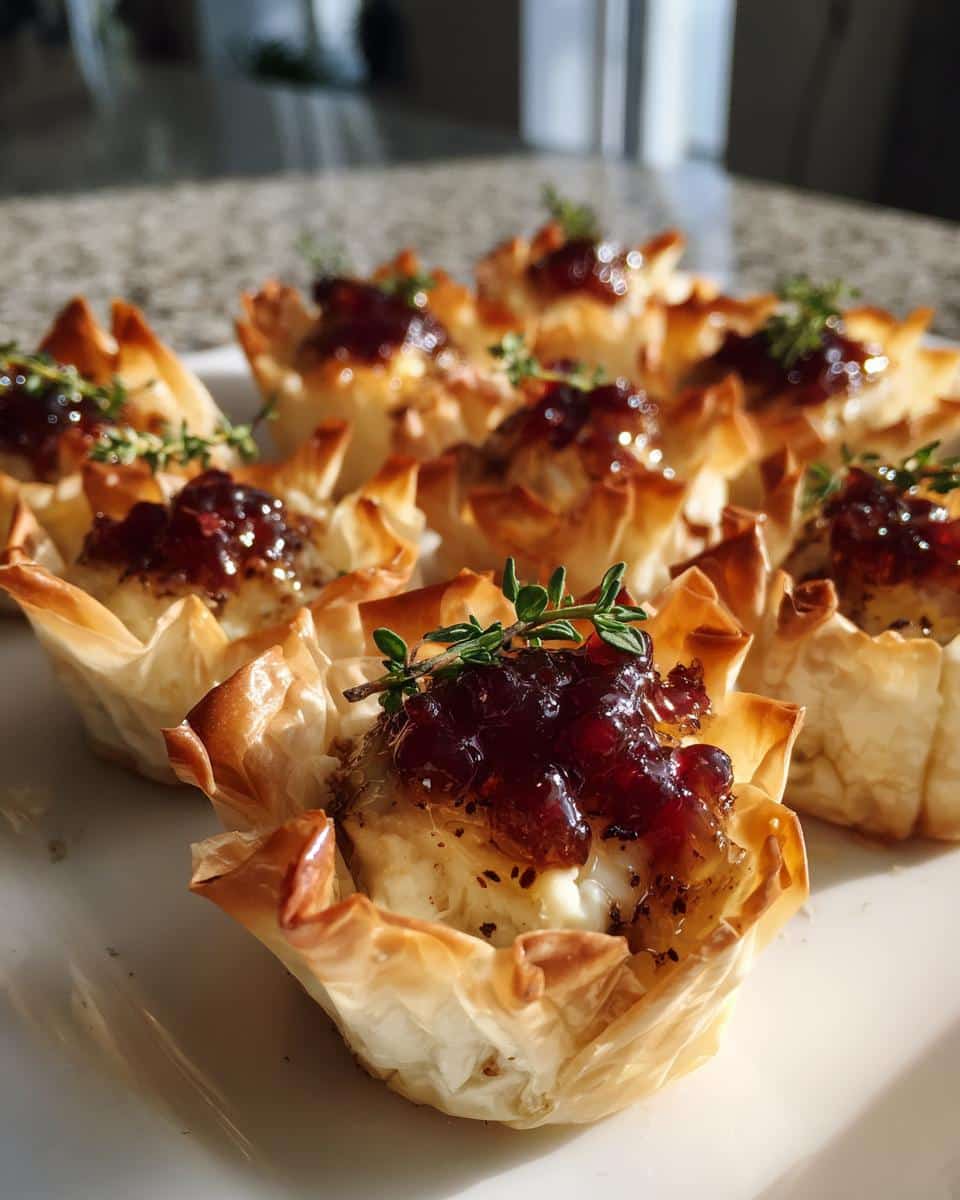 20-Minute Cranberry Brie Bites: Irresistible Holiday Magic 7 Cranberry Brie Bites in Phyllo Cups - detail 2