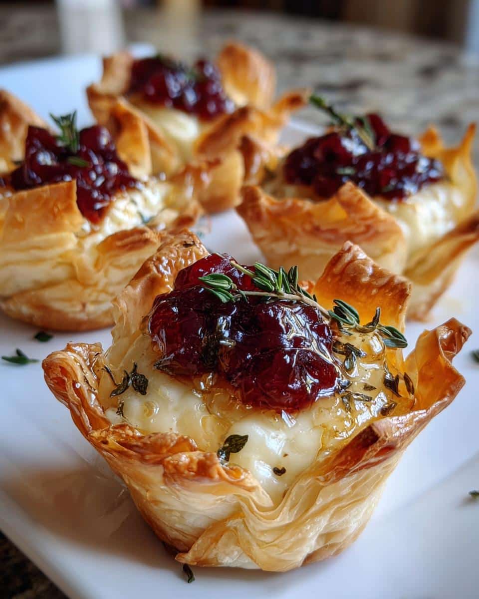 20-Minute Cranberry Brie Bites: Irresistible Holiday Magic 8 Cranberry Brie Bites in Phyllo Cups - detail 3