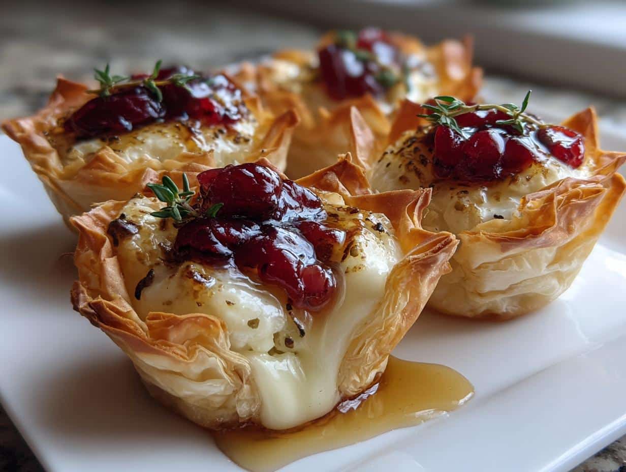 20-Minute Cranberry Brie Bites: Irresistible Holiday Magic