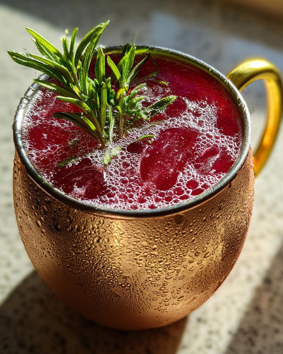 Amazing Cranberry Moscow Mule with Rosemary in 5 Minutes 5 Cranberry Moscow Mule with Fresh Rosemary - detail 1