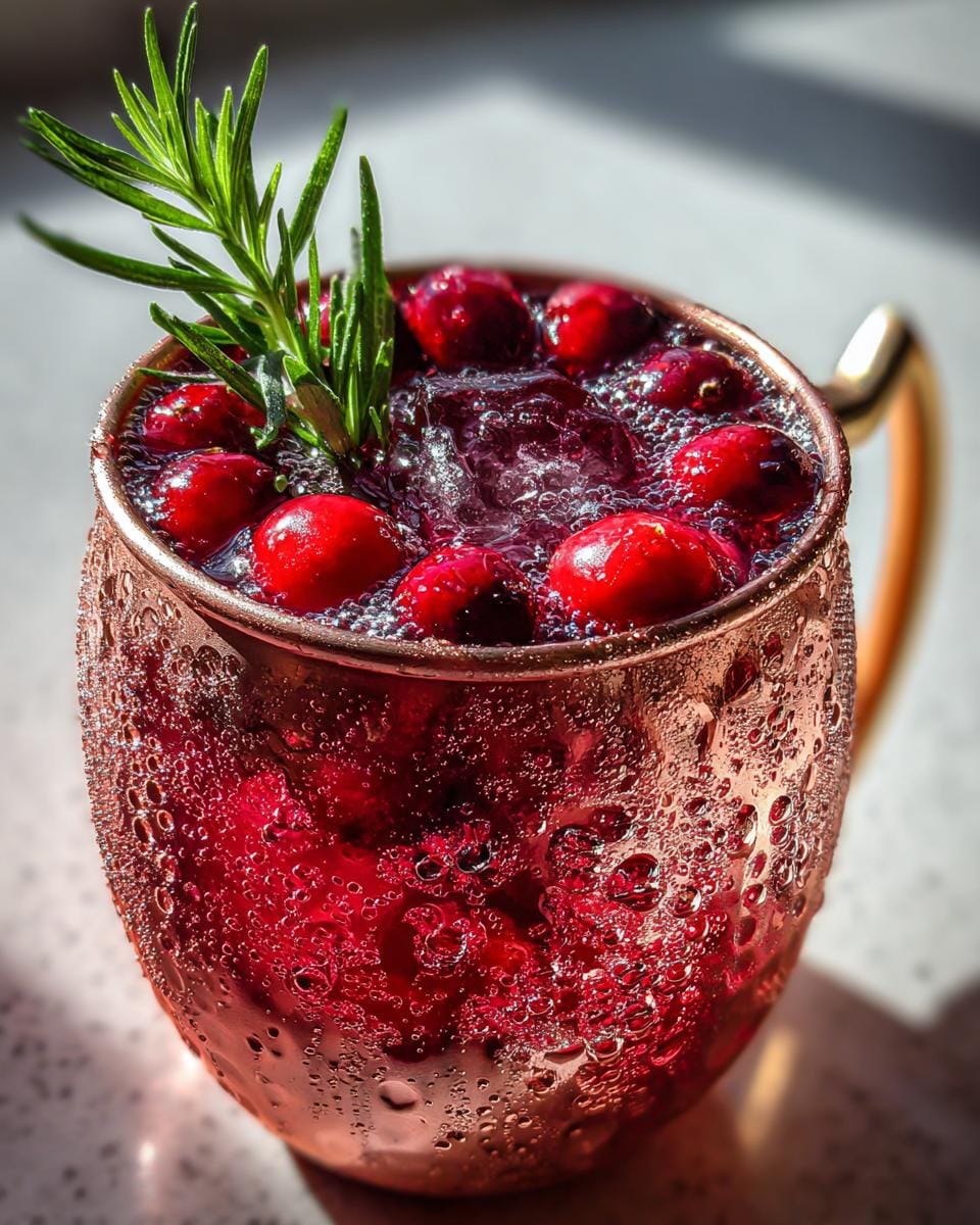 Amazing Cranberry Moscow Mule with Rosemary in 5 Minutes 6 Cranberry Moscow Mule with Fresh Rosemary - detail 2