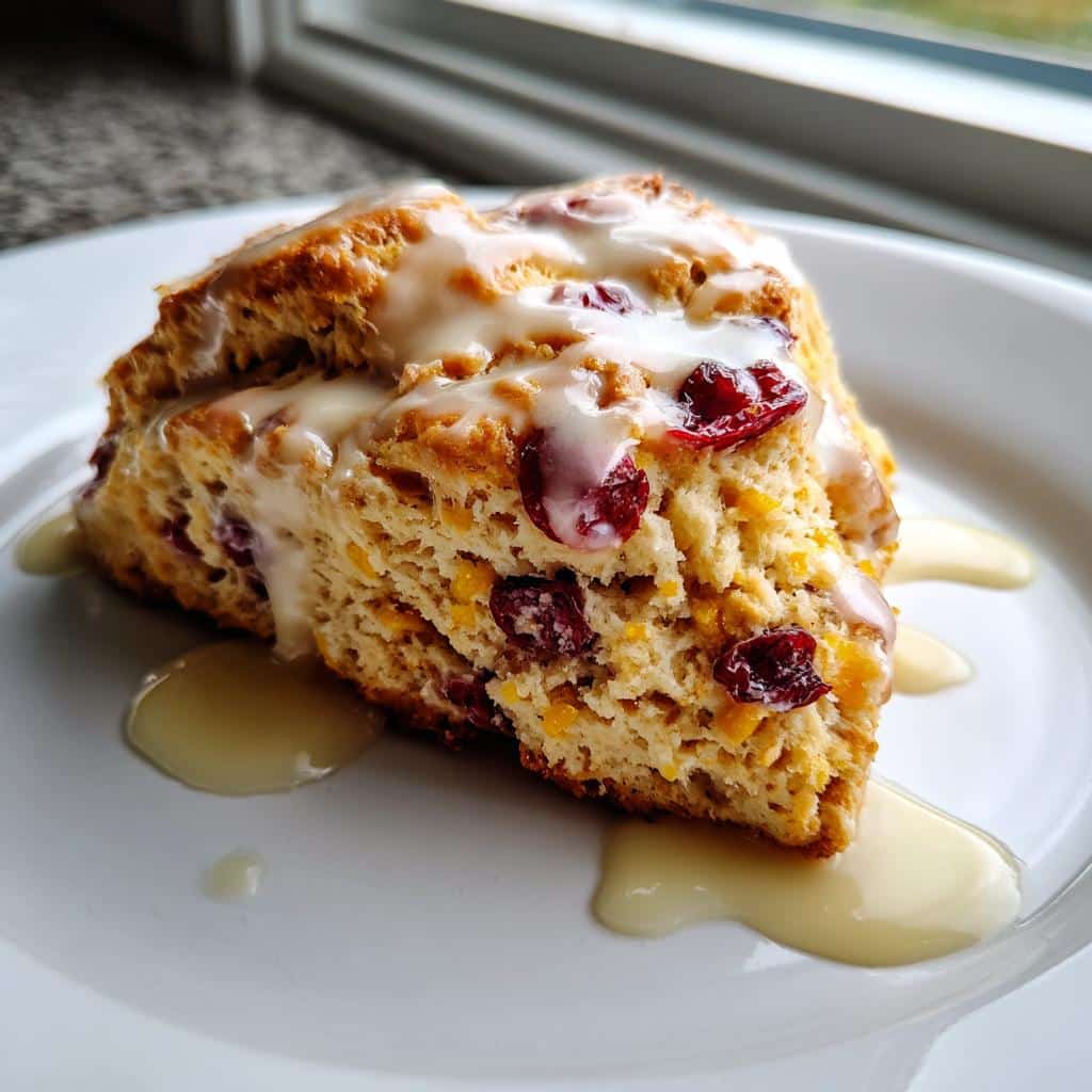 Irresistible Cranberry Orange Scones with Maple Glaze in 35 Minutes 8 Cranberry Orange Scones with Maple Glaze - detail 3