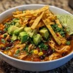 40-Minute Creamy Chicken Tortilla Soup with Avocado and Lime 11 Creamy Chicken Tortilla Soup with Avocado and Lime