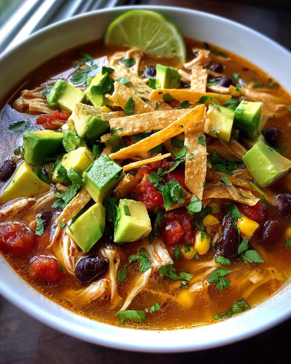40-Minute Creamy Chicken Tortilla Soup with Avocado and Lime 8 Creamy Chicken Tortilla Soup with Avocado and Lime - detail 2