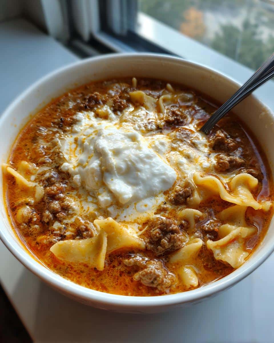 35-Minute Creamy Lasagna Soup with Ricotta & Sausage 7 Creamy Lasagna Soup with Italian Sausage and Ricotta - detail 2